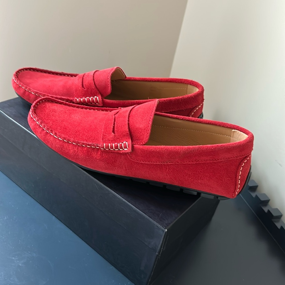 Men’s Red Casual Loafers Size 43 made in Italy